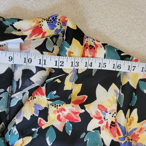 EUC Ava & Viv Size X (14) Open Belted Tie Wrap Jacket Pockets Collar Floral - Picture 11 of 16